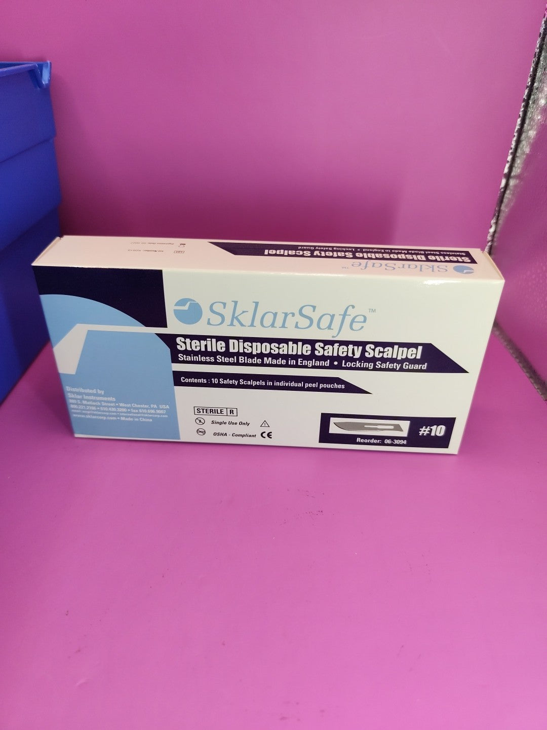 sterile disposible safety scrapel sklarsafe #10 Box Of 10