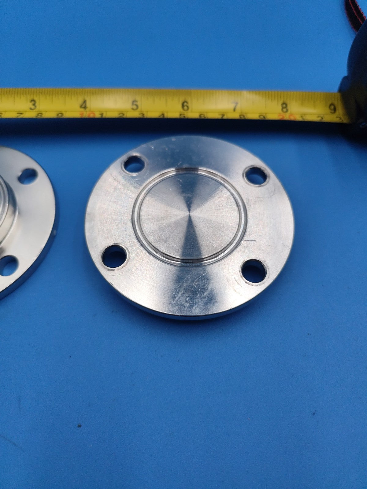 One stainless steel blind flange