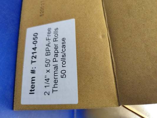 2 1/4" 50' BPA Free Thermal Paper 47 Rolls