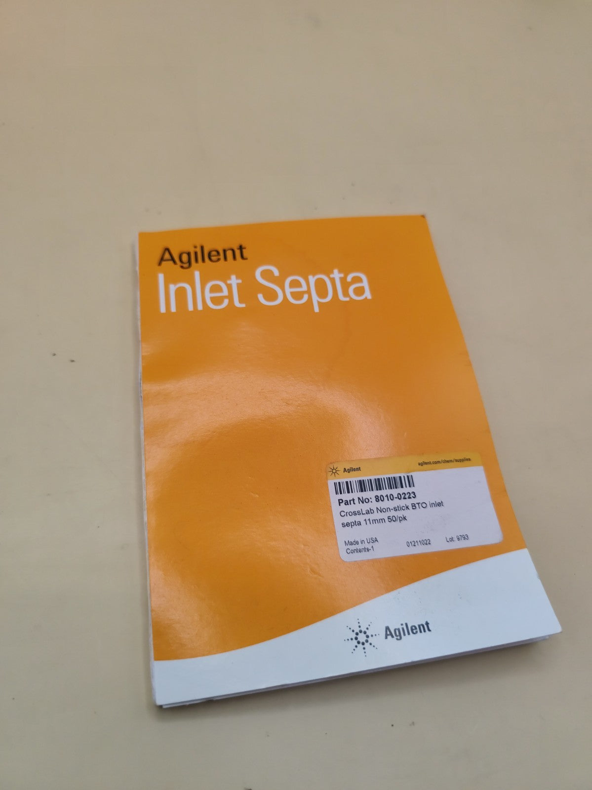 8010-0223 agilent crosslab non stick BTO inlet septa 11 mm 37pk