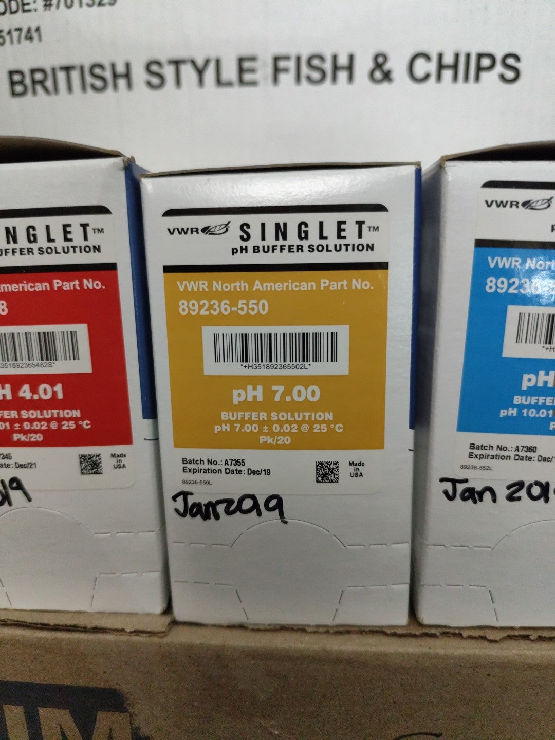 Vwr pH Buffer Solution For Calibration 4.01 7.00 10.01 Total 3 Pack Of 20 Each