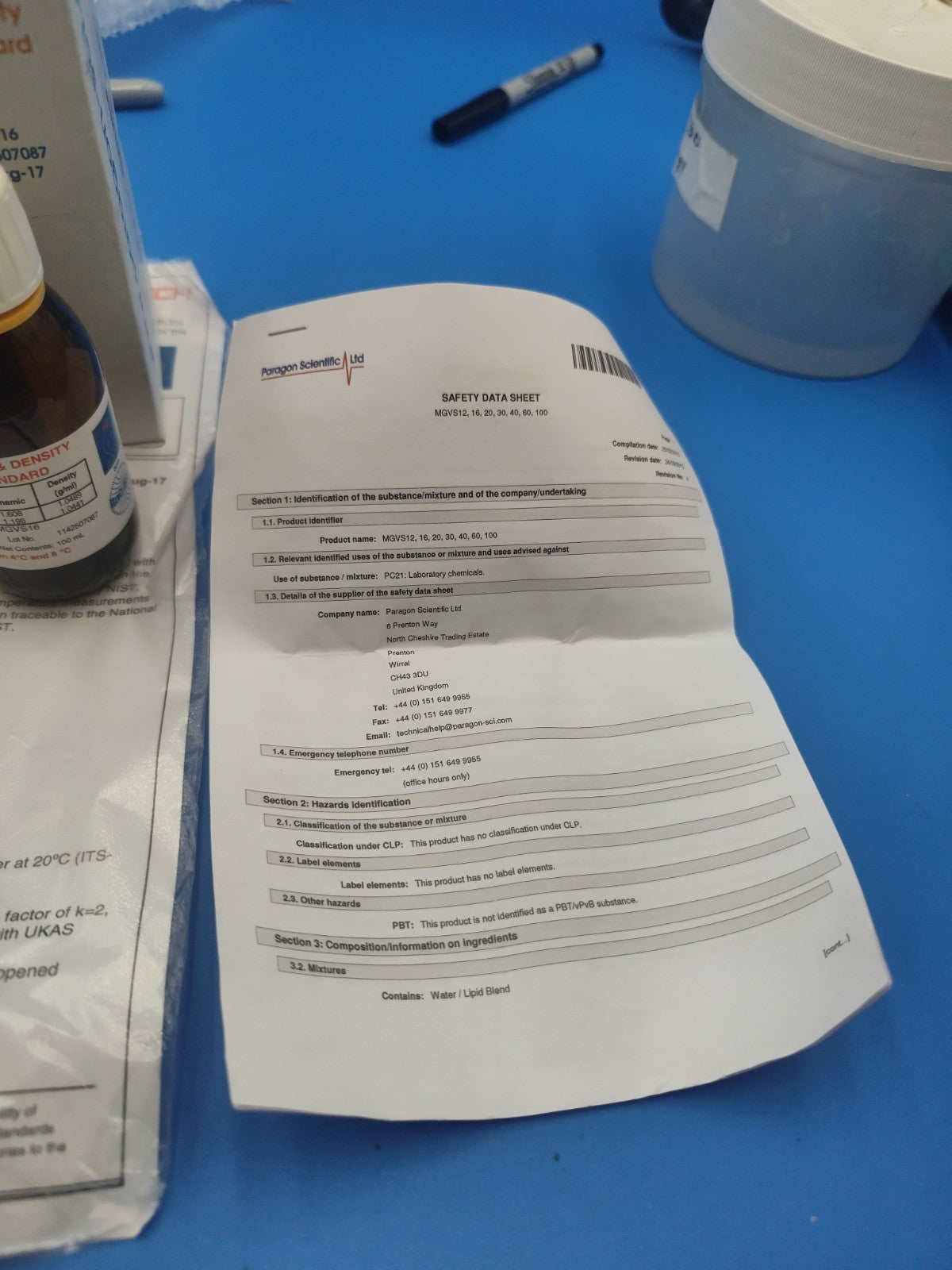 viscosity and density reference standard  iso 17025 100ml MGVS16