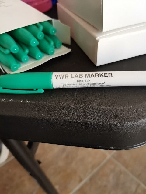 vwr laboratory marker fine green New Box Of 10