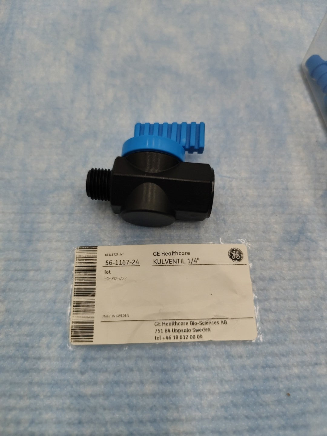 GE Kulventil And Slangfaste Tubing Connector Tefen 1/4