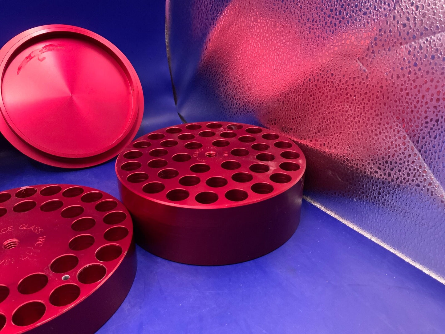 Round Metal Reaction Block from ChemGlass Ace Glass etc