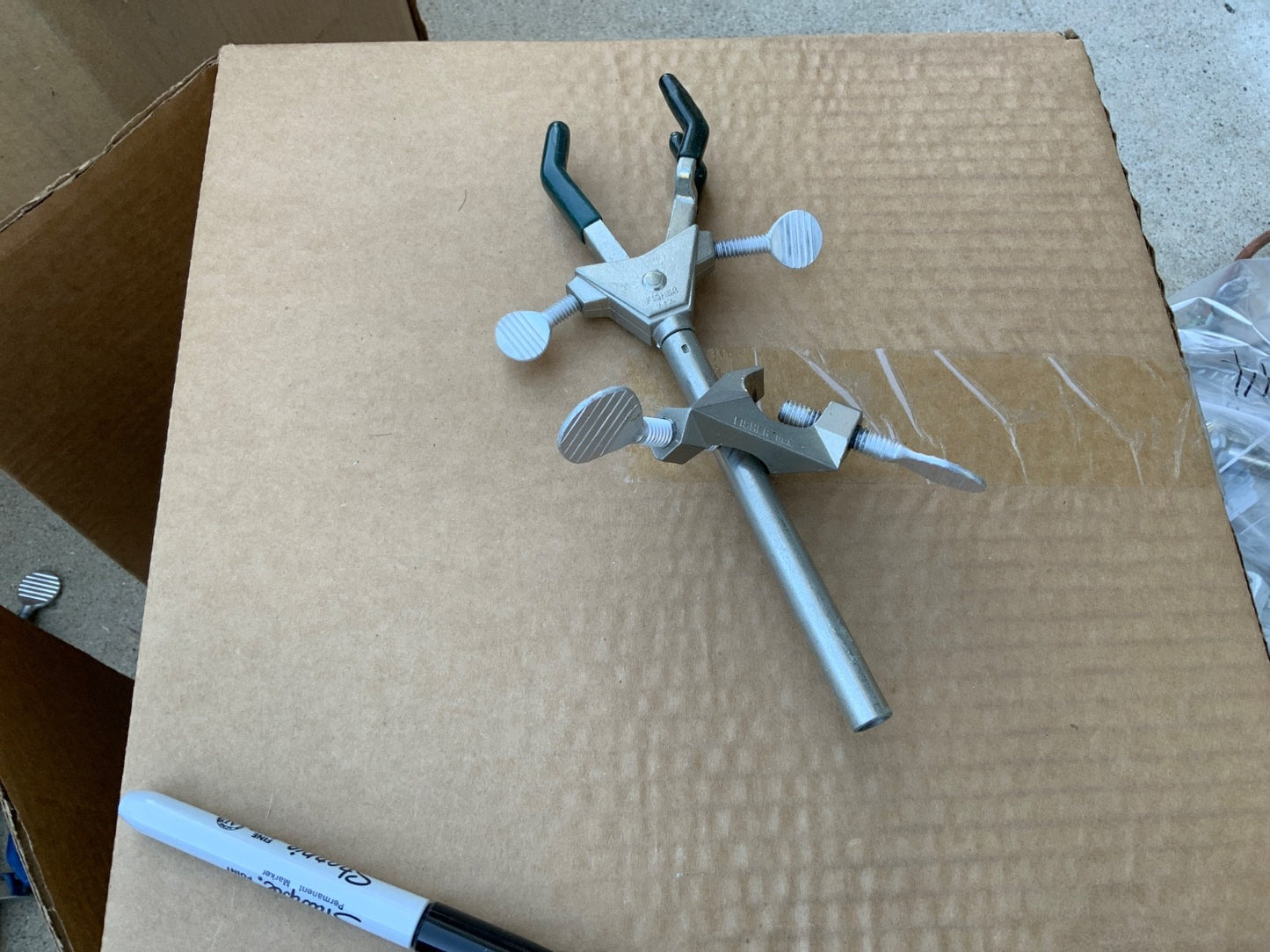 laboratory clamp or ring for column flask etc