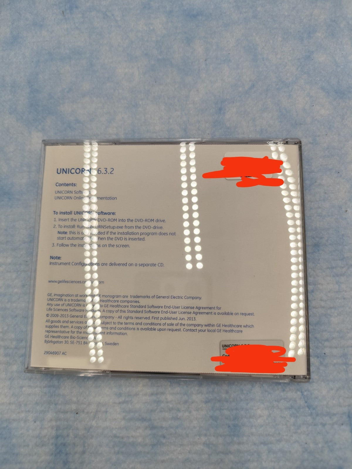 GE Cytiva Software Unicorn 6.3.2 DVD In Case