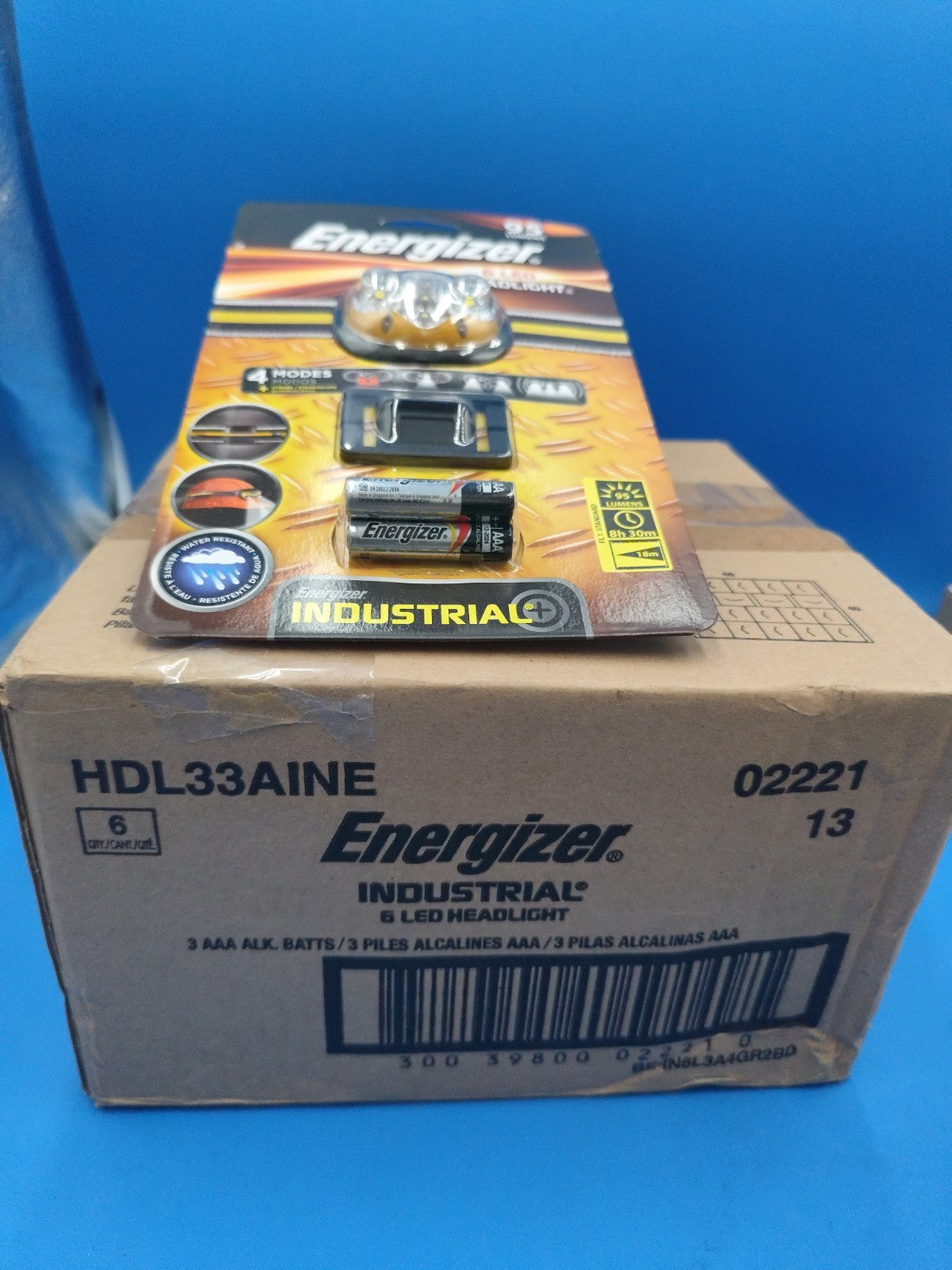 6 Pack Energizer 95 Lumens Headlight Water Resistant
