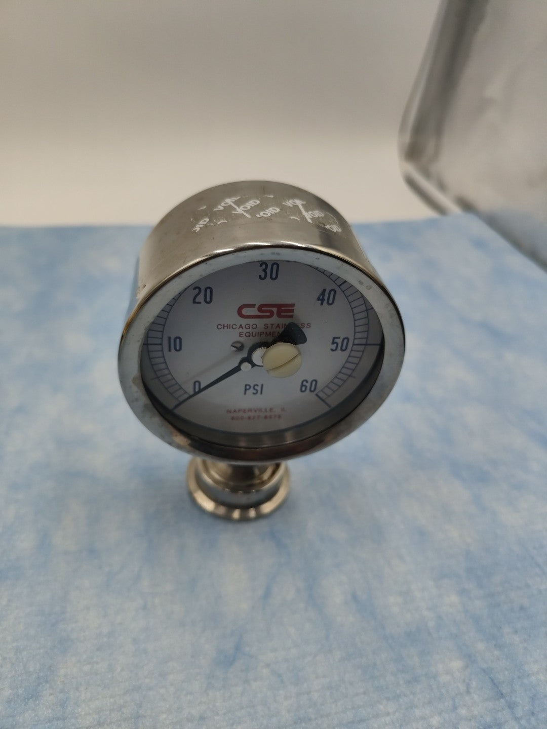 Chicago stainless equipment pressure gauge 60psi
