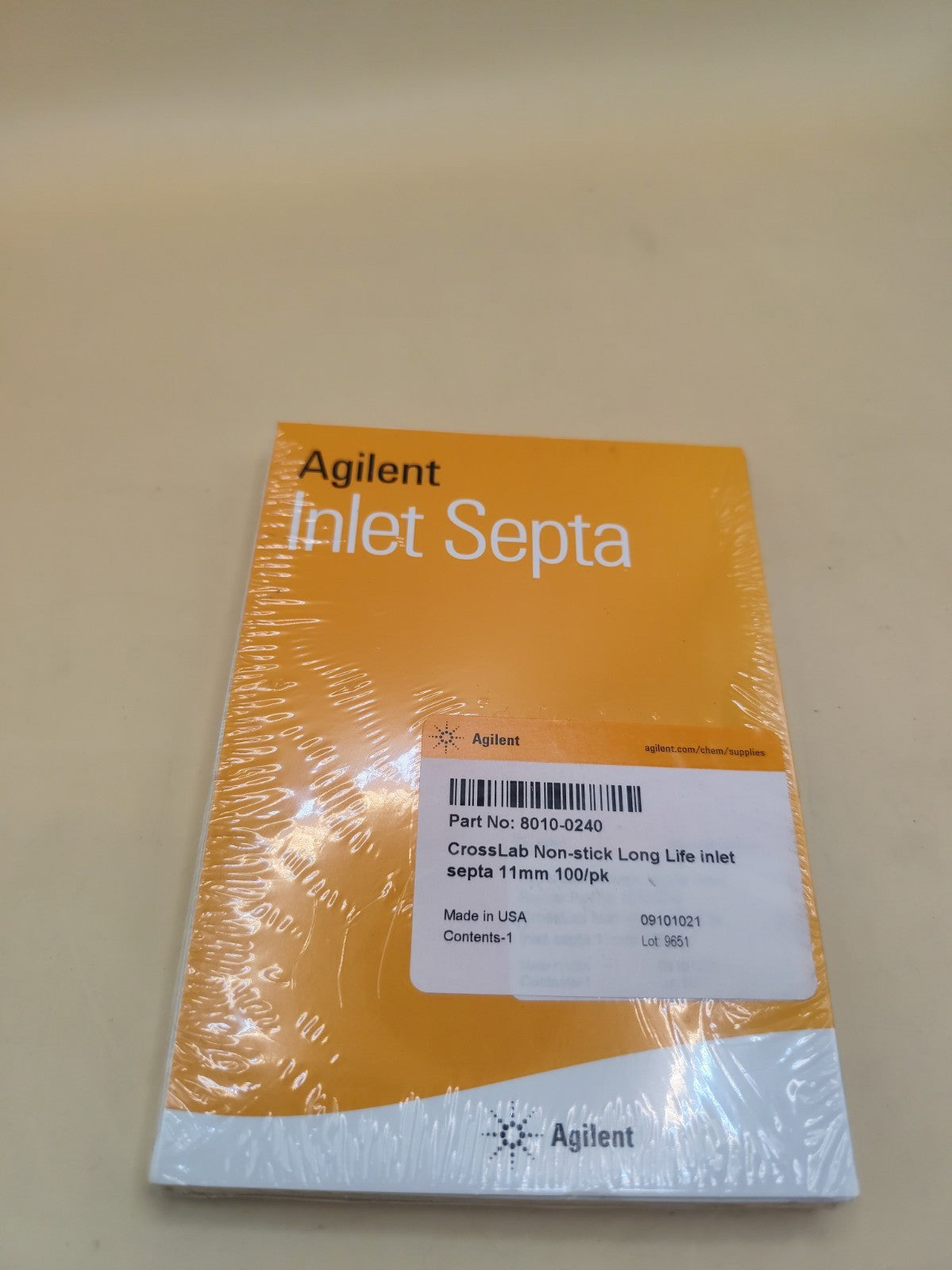 Agilent 8010-0240 Inlet septa, 11 mm, Non-stick Long Life, 100/pk