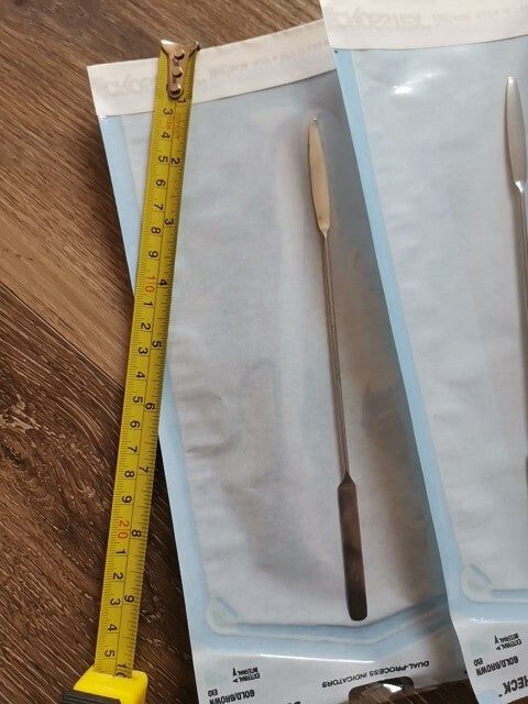 Lot Of 10 Metal Spatula Laboratory Clean