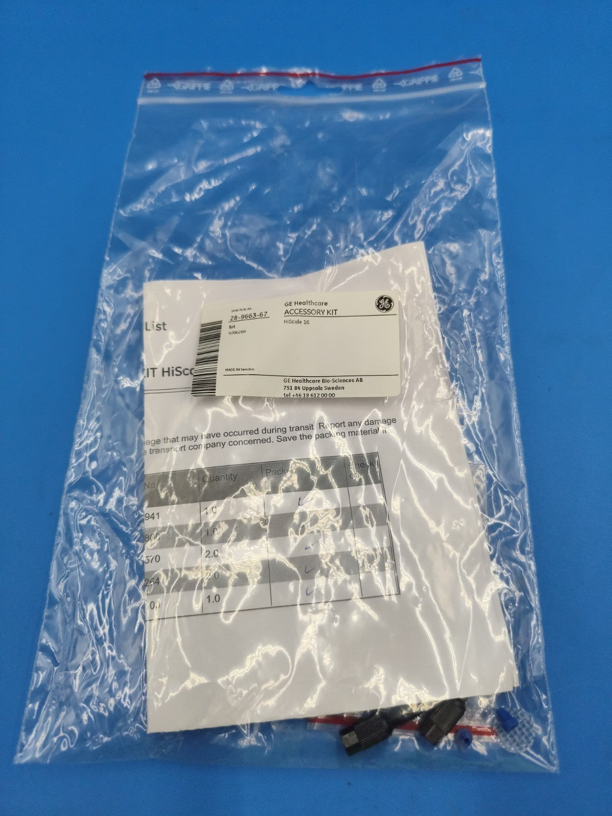 Cytiva GE 28966367 HiScale Column 16 Accessory Kit