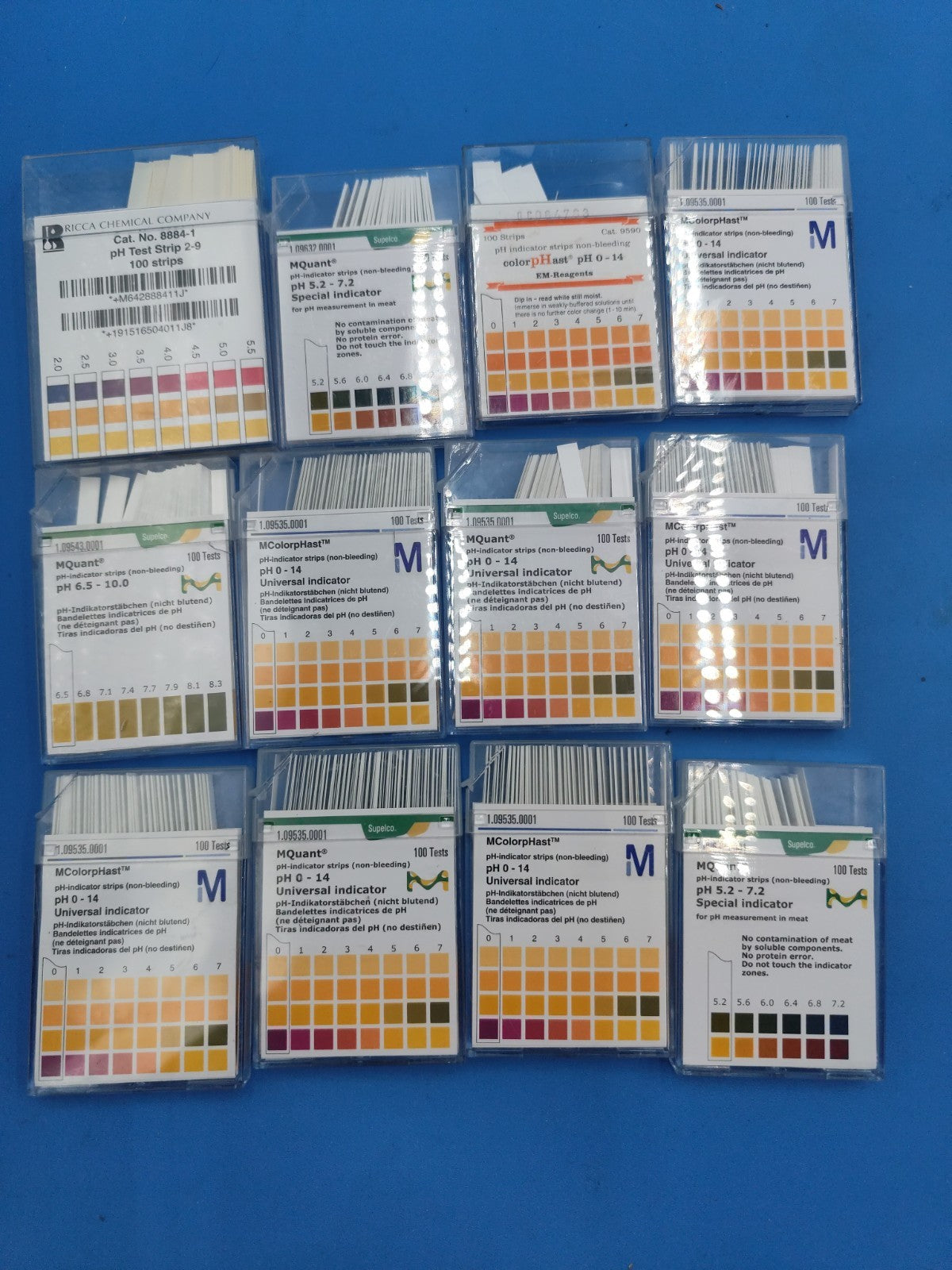 Lot Of pH Testing Paper Strips Indicator Millipore Supelco Etc