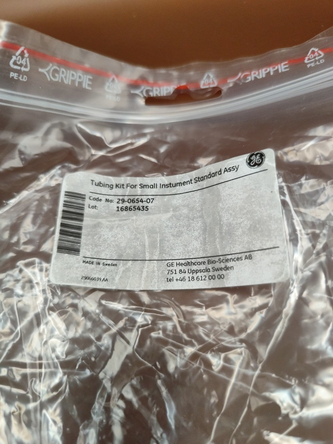 tubing kit for small instrument standard assay GE