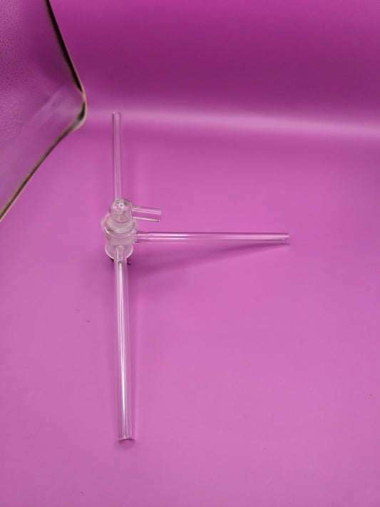 Chemglass 3 Way	T-Bore Glass Plug 6mm ID 10mm OD Side Arms