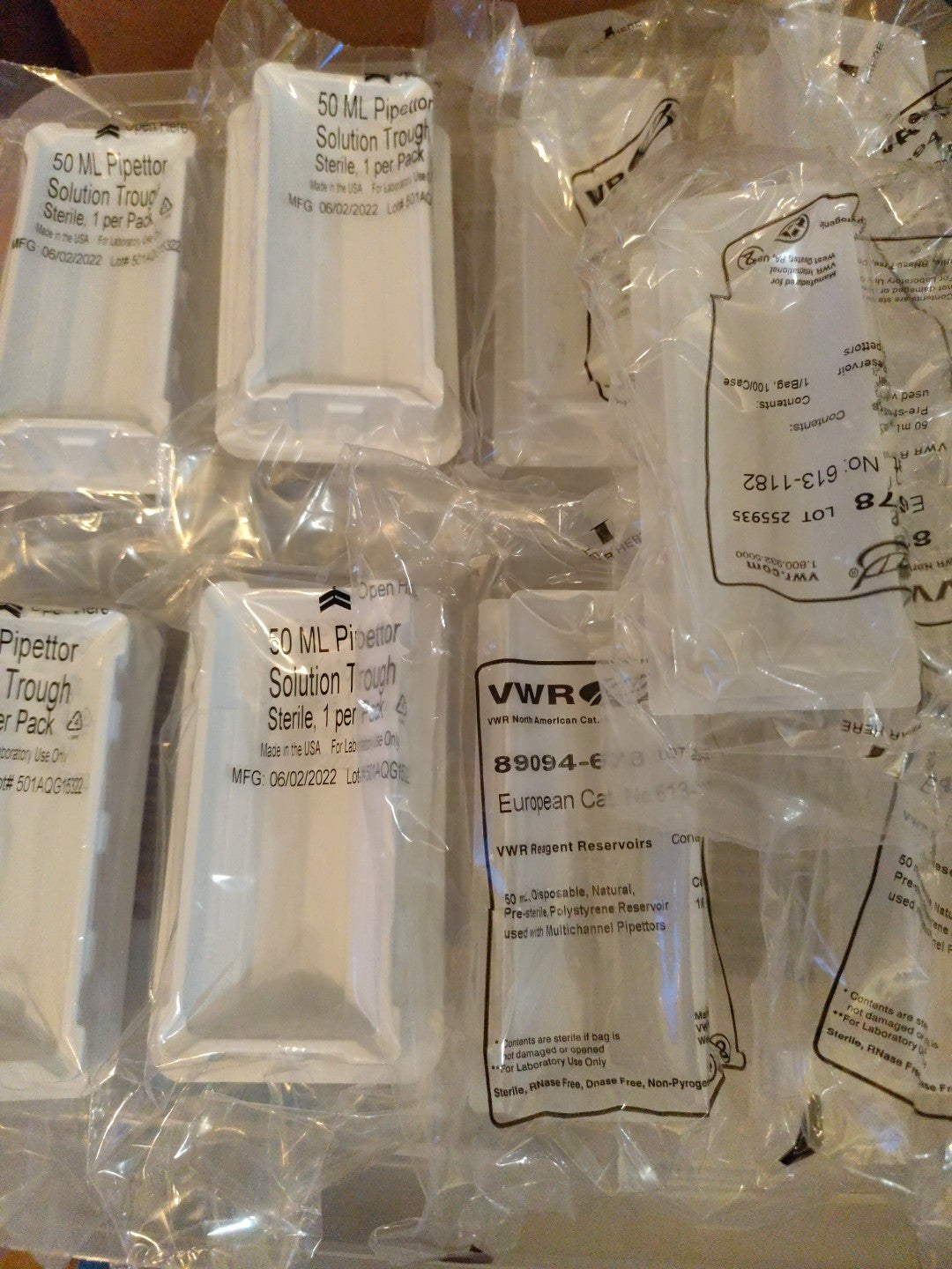 11 Piece Disposable Pipetting Reservoirs 50ml Individually Wrapped 