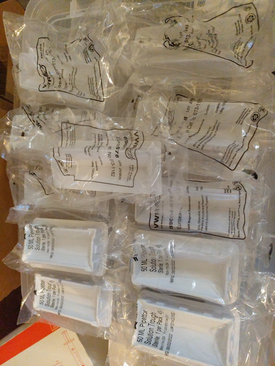11 Piece Disposable Pipetting Reservoirs 50ml Individually Wrapped 