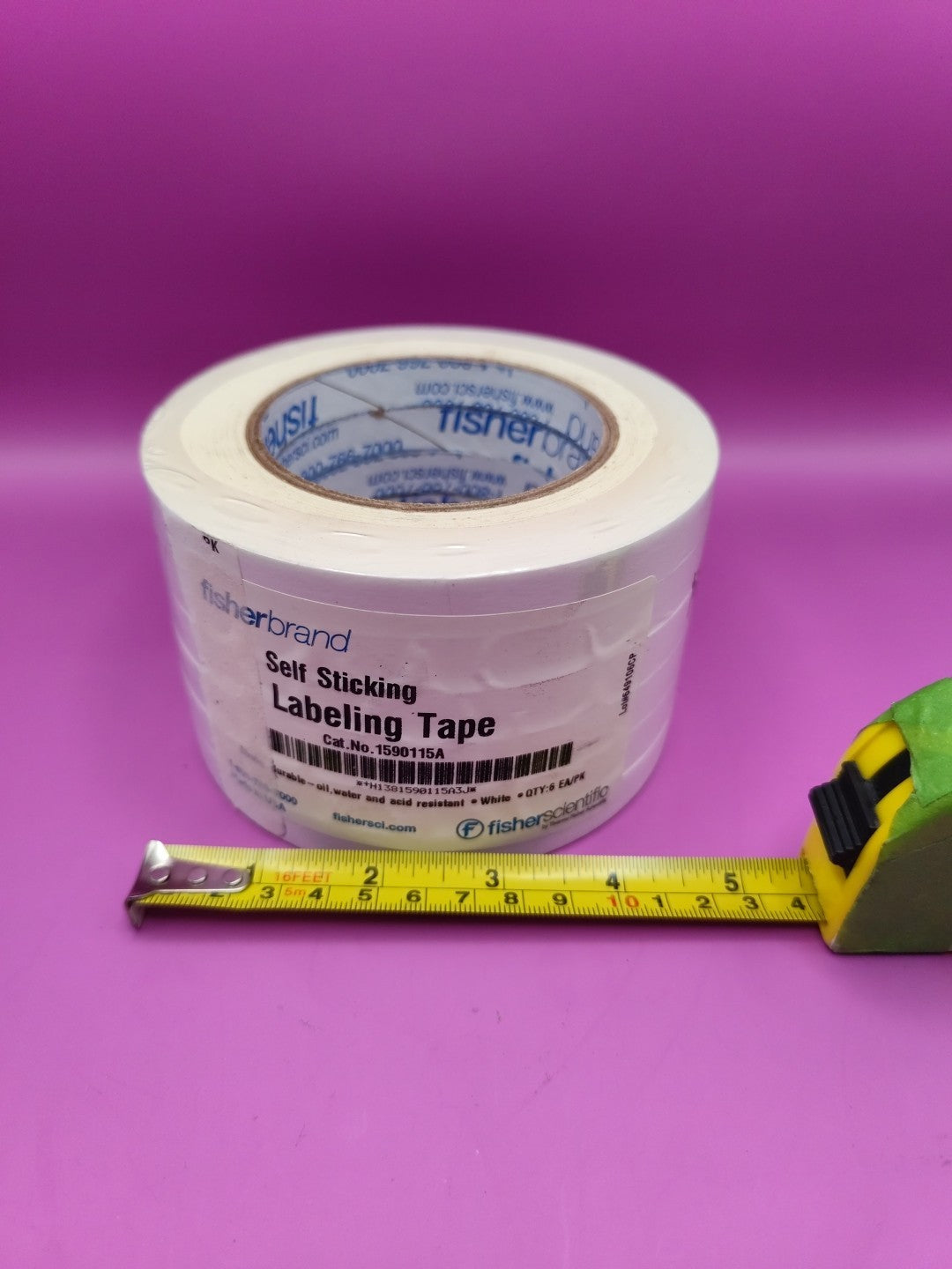 fisherbrand self sticking labeling tape 1590115A 60 Yard 0.5 Inch Total 360 Yard